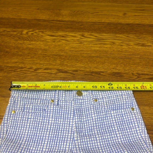 LILLY PULITZER South Ocean High Rise Gingham Verbena Light Lilac Skinny Pants 2 - Picture 13 of 16
